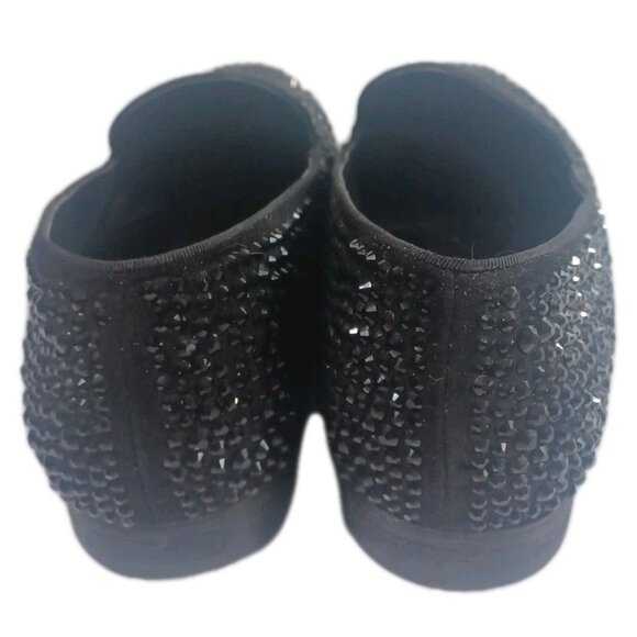 Steve Madden Men's Caviarr Black Swarovski Crystal Slip-On Dress Loafers 10 - Picture 10 of 11